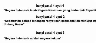 Bunyi Dari Pasal 27 Ayat 1 Adalah